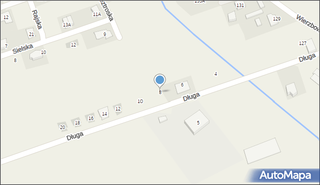 Wysogotowo, Długa, 8, mapa Wysogotowo