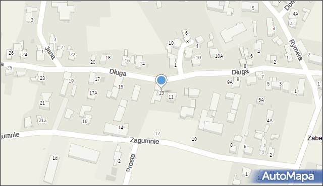 Zabełków, Długa, 13, mapa Zabełków