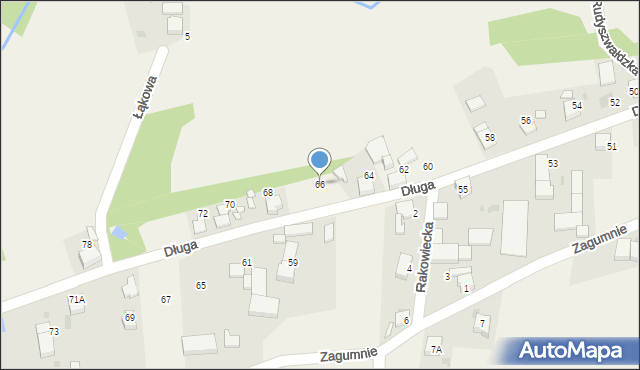 Zabełków, Długa, 66, mapa Zabełków