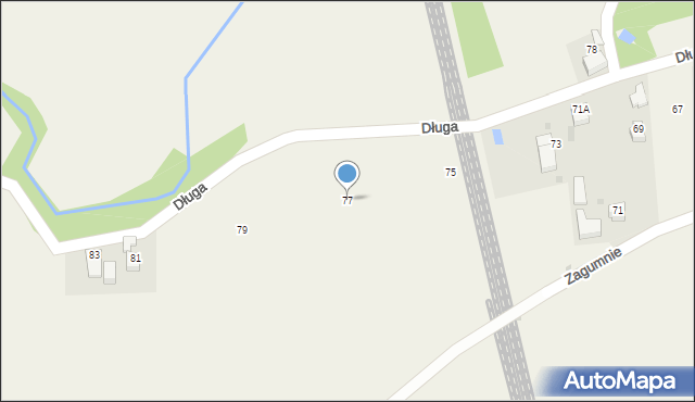 Zabełków, Długa, 77, mapa Zabełków