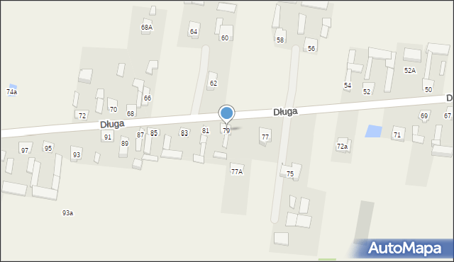 Zabraniec, Długa, 79, mapa Zabraniec
