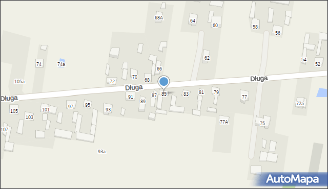Zabraniec, Długa, 85, mapa Zabraniec