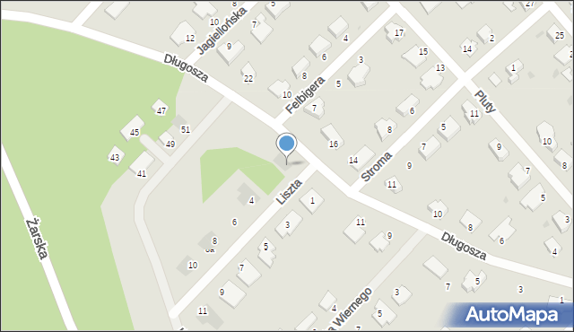 Żagań, Długosza Jana, 13, mapa Żagań