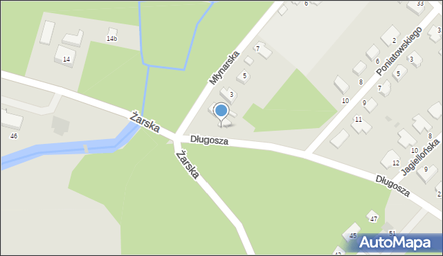 Żagań, Długosza Jana, 32, mapa Żagań