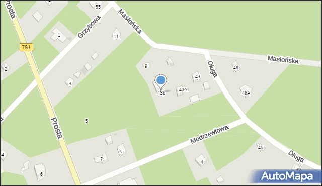 Żarki-Letnisko, Długa, 43b, mapa Żarki-Letnisko