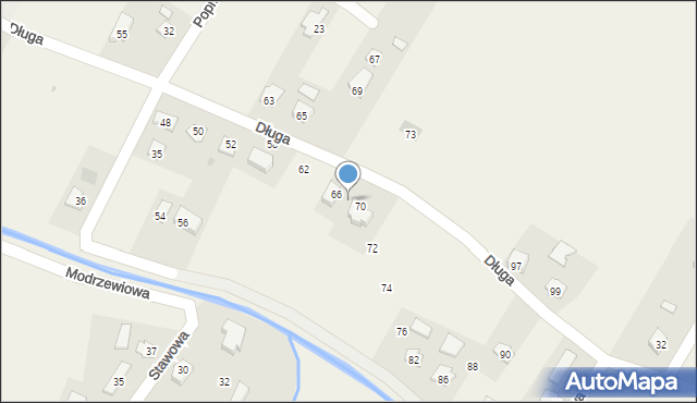Zarszyn, Długa, 68, mapa Zarszyn