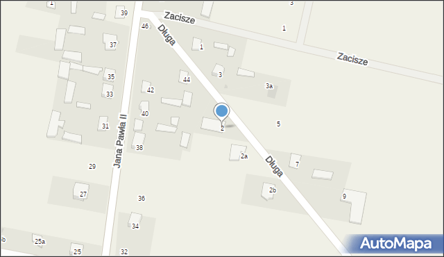 Zatory, Długa, 2, mapa Zatory