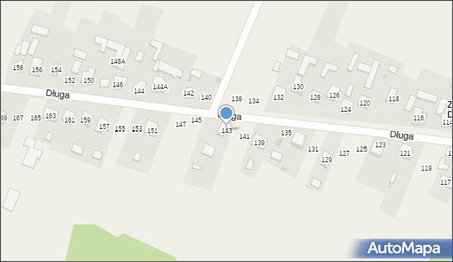 Zawada, Długa, 143, mapa Zawada