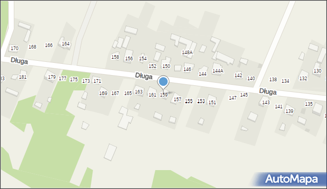 Zawada, Długa, 159, mapa Zawada