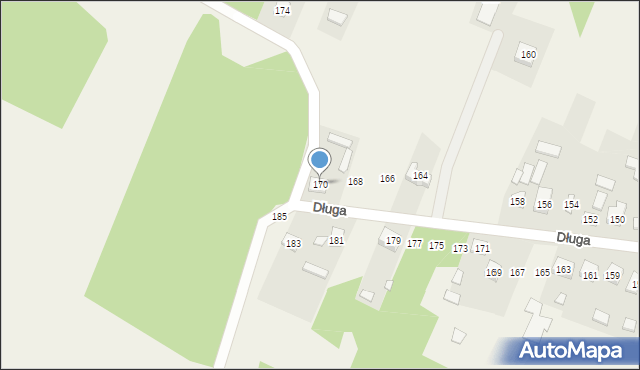 Zawada, Długa, 170, mapa Zawada