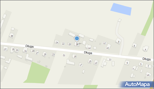 Zawada, Długa, 18, mapa Zawada