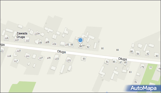 Zawada, Długa, 94, mapa Zawada