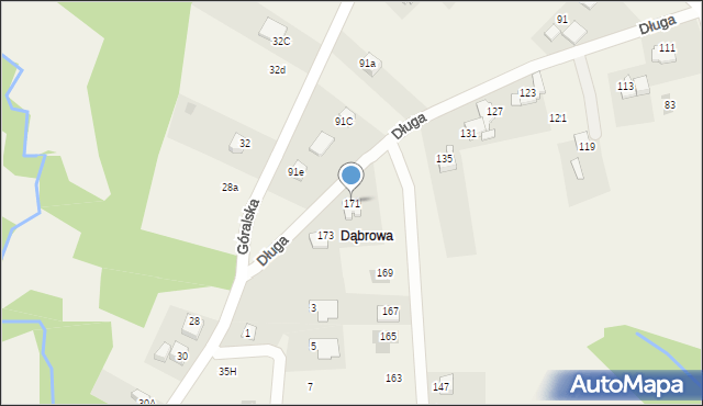 Zawadka, Długa, 171, mapa Zawadka