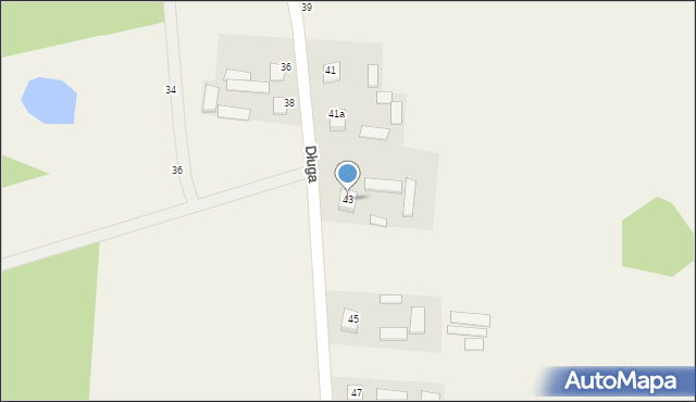 Zawiszyn, Długa, 43, mapa Zawiszyn