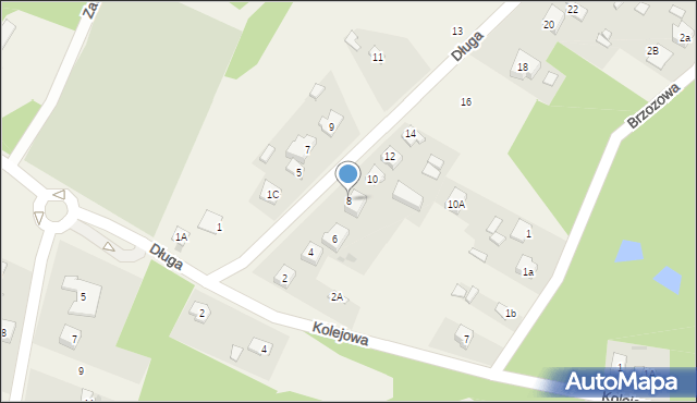 Zawodzie, Długa, 8A, mapa Zawodzie