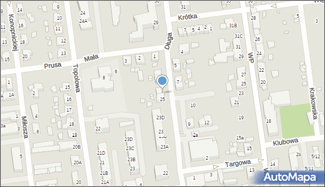 Zbąszynek, Długa, 26, mapa Zbąszynek