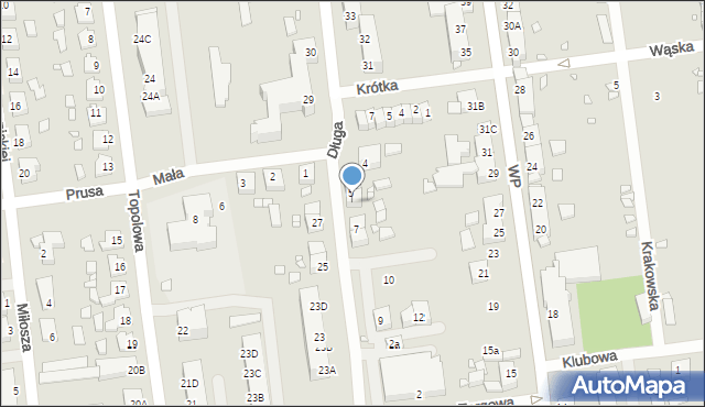 Zbąszynek, Długa, 6, mapa Zbąszynek