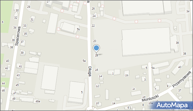 Zduńska Wola, Długa, 18, mapa Zduńska Wola