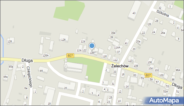 Żelechów, Długa, 120, mapa Żelechów