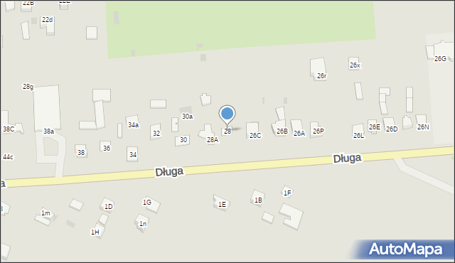 Żelechów, Długa, 28, mapa Żelechów