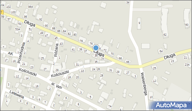 Żelechów, Długa, 35, mapa Żelechów