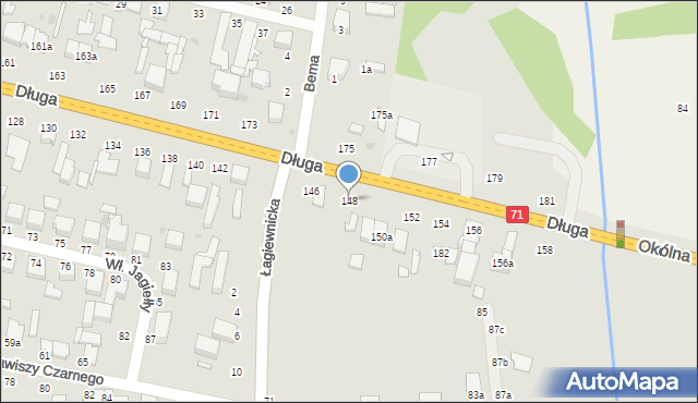 Zgierz, Długa, 148, mapa Zgierz