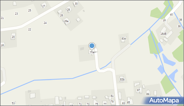 Zgłobice, Długa, 77A, mapa Zgłobice