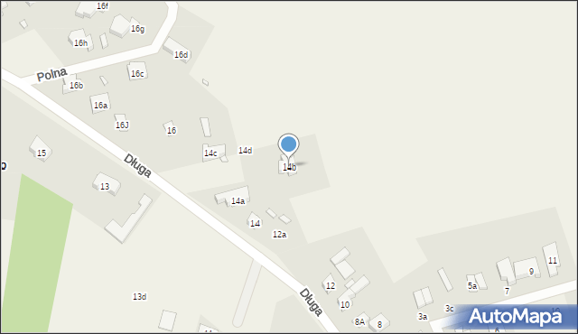 Zieleniewo, Długa, 14b, mapa Zieleniewo
