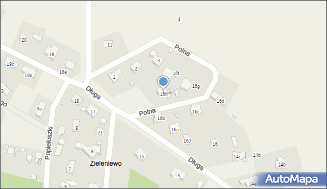 Zieleniewo, Długa, 16h, mapa Zieleniewo