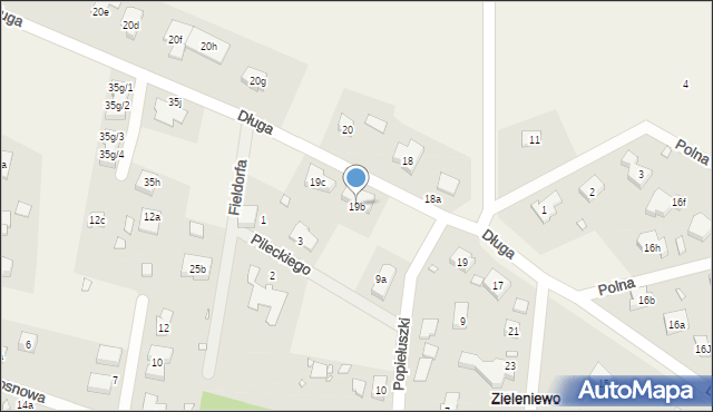 Zieleniewo, Długa, 19b, mapa Zieleniewo