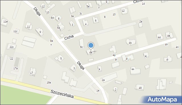 Zieleniewo, Długa, 4a, mapa Zieleniewo