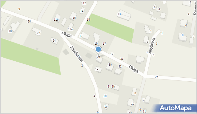 Zielonka, Długa, 26, mapa Zielonka