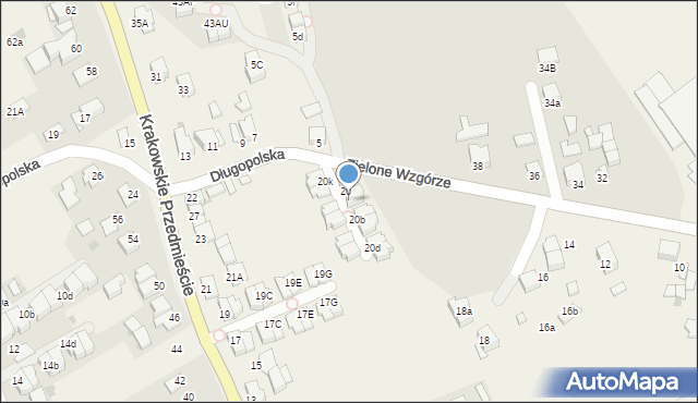 Zielonki, Długopolska, 20a, mapa Zielonki
