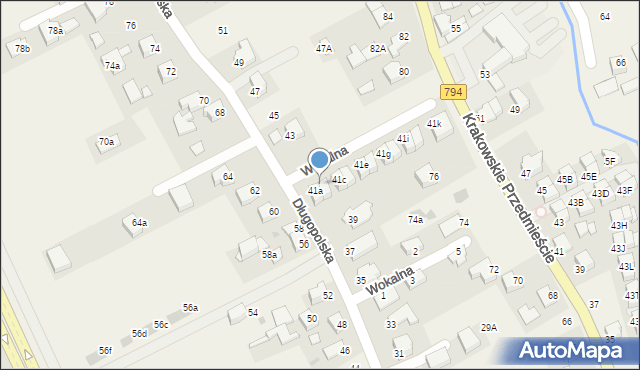 Zielonki, Długopolska, 41b, mapa Zielonki