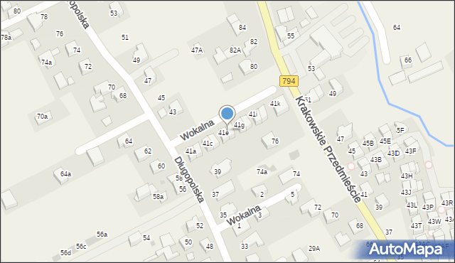 Zielonki, Długopolska, 41f, mapa Zielonki