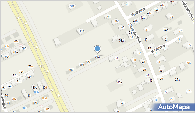 Zielonki, Długopolska, 56a, mapa Zielonki