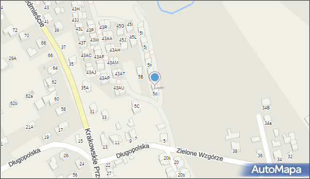 Zielonki, Długopolska, 5e, mapa Zielonki