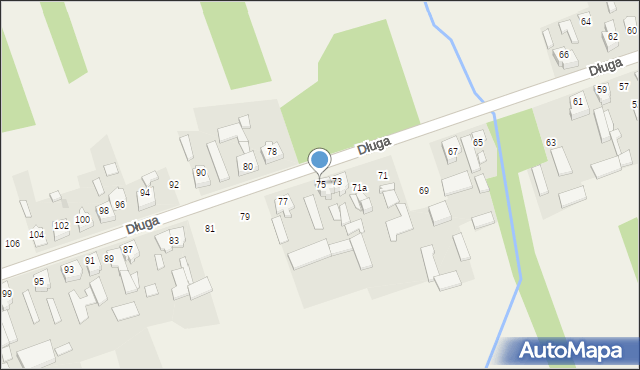Złochowice, Długa, 75, mapa Złochowice