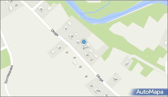 Zręcin, Długa, 43, mapa Zręcin