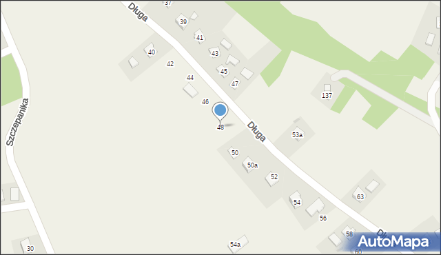 Zręcin, Długa, 48, mapa Zręcin