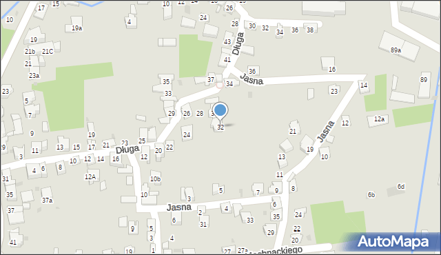 Żywiec, Długa, 32, mapa Żywiec