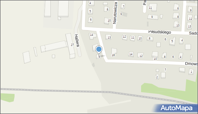 Bytom Odrzański, Dmowskiego Romana, 3, mapa Bytom Odrzański