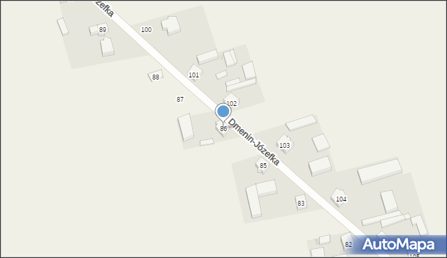 Dmenin, Dmenin, 86, mapa Dmenin