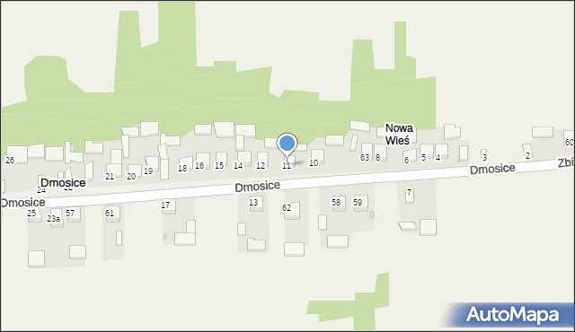 Dmosice, Dmosice, 11, mapa Dmosice