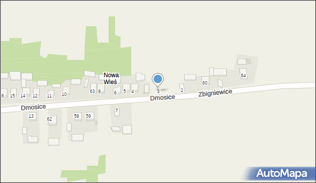 Dmosice, Dmosice, 3, mapa Dmosice