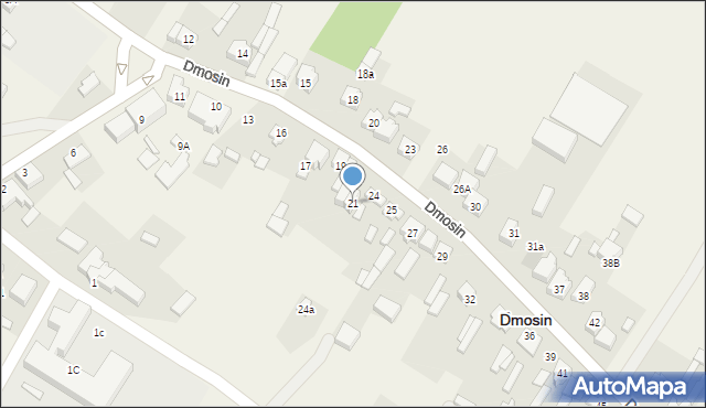 Dmosin, Dmosin, 21, mapa Dmosin