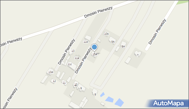 Dmosin Pierwszy, Dmosin Pierwszy, 10A, mapa Dmosin Pierwszy