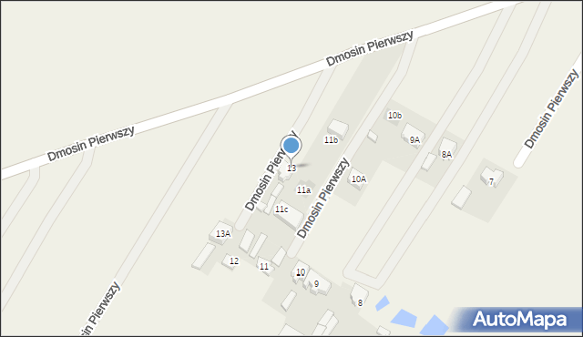Dmosin Pierwszy, Dmosin Pierwszy, 13, mapa Dmosin Pierwszy
