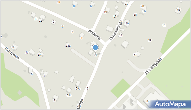 Gorlice, Dmowskiego Romana, 11, mapa Gorlic