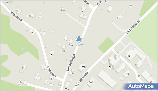 Gorlice, Dmowskiego Romana, 9, mapa Gorlic